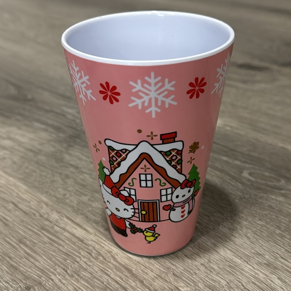 Hello Kitty Santa Christmas Holiday Melamine Dining Dinner Set Plate Bowl Cup - Picture 10 of 16